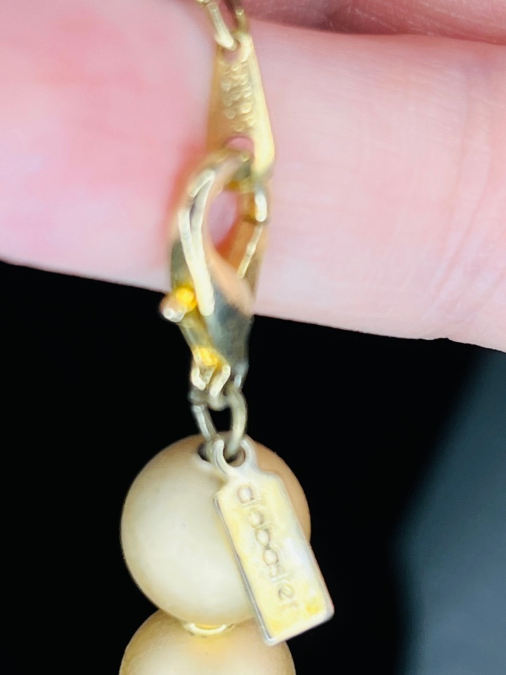 Gold-Tone Beaded Necklace with Faceted Accents - Picture 5 of 6
